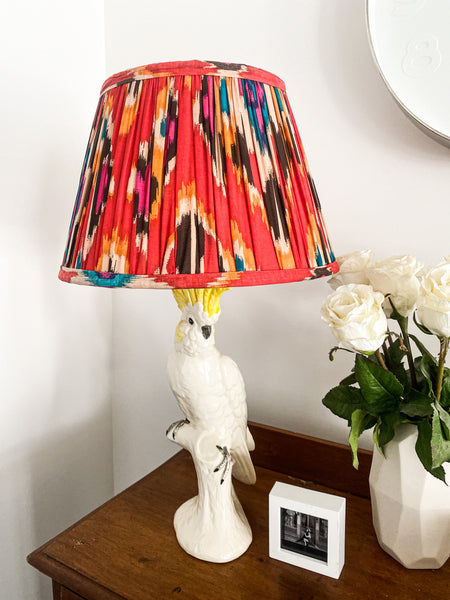 SALE Rosie Ikat Printed Gathered Lampshade