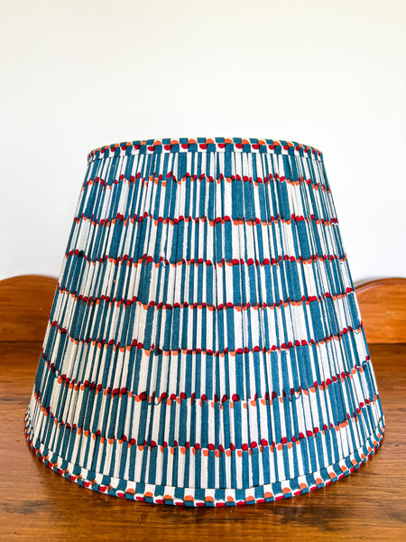 Alana Block Printed Pleated Lampshade