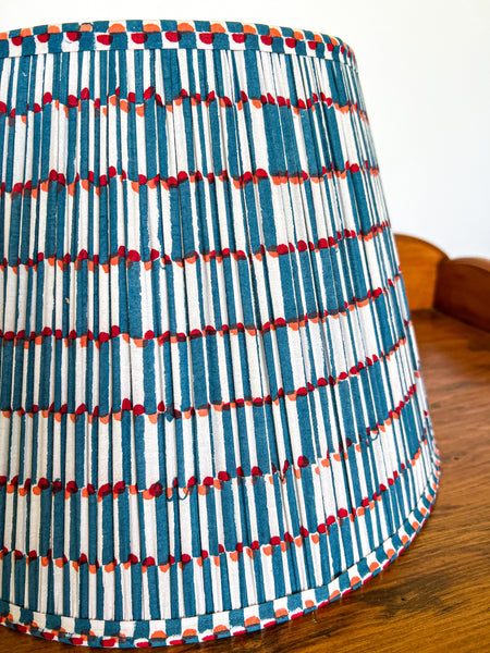 Alana Block Printed Pleated Lampshade