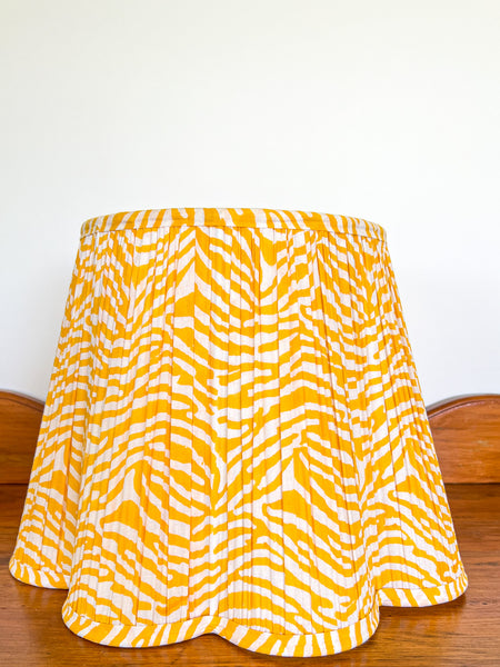 SALE Sandy Block Printed Pleated Lampshade