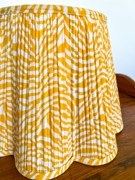 SALE Sandy Block Printed Pleated Lampshade