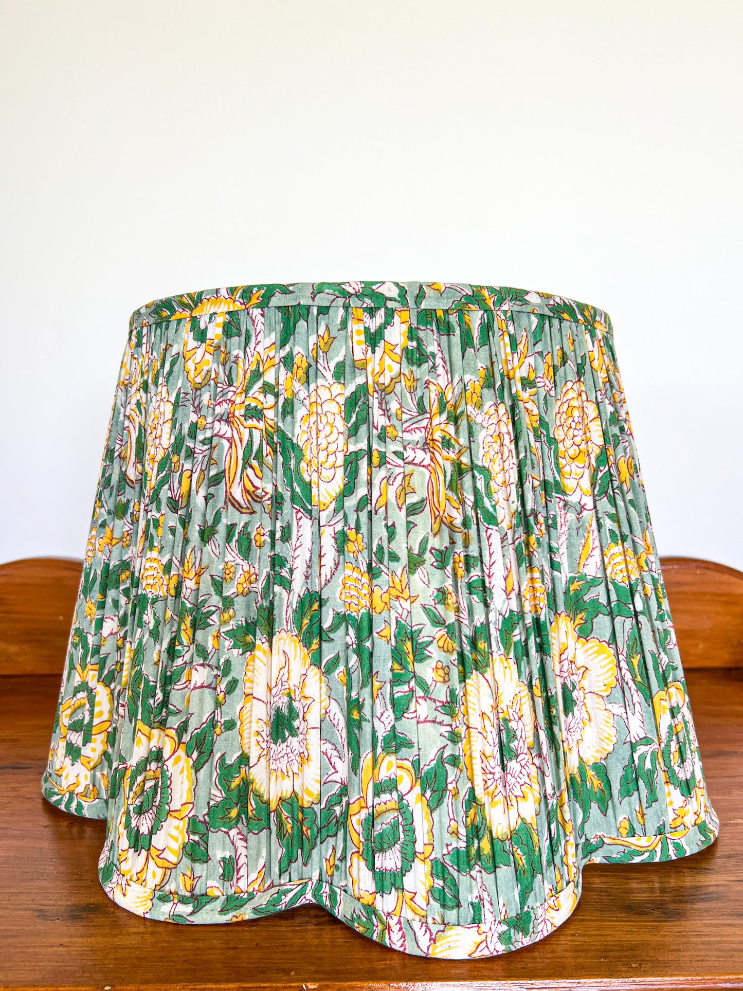 Dianna Block Printed Pleated Lampshade