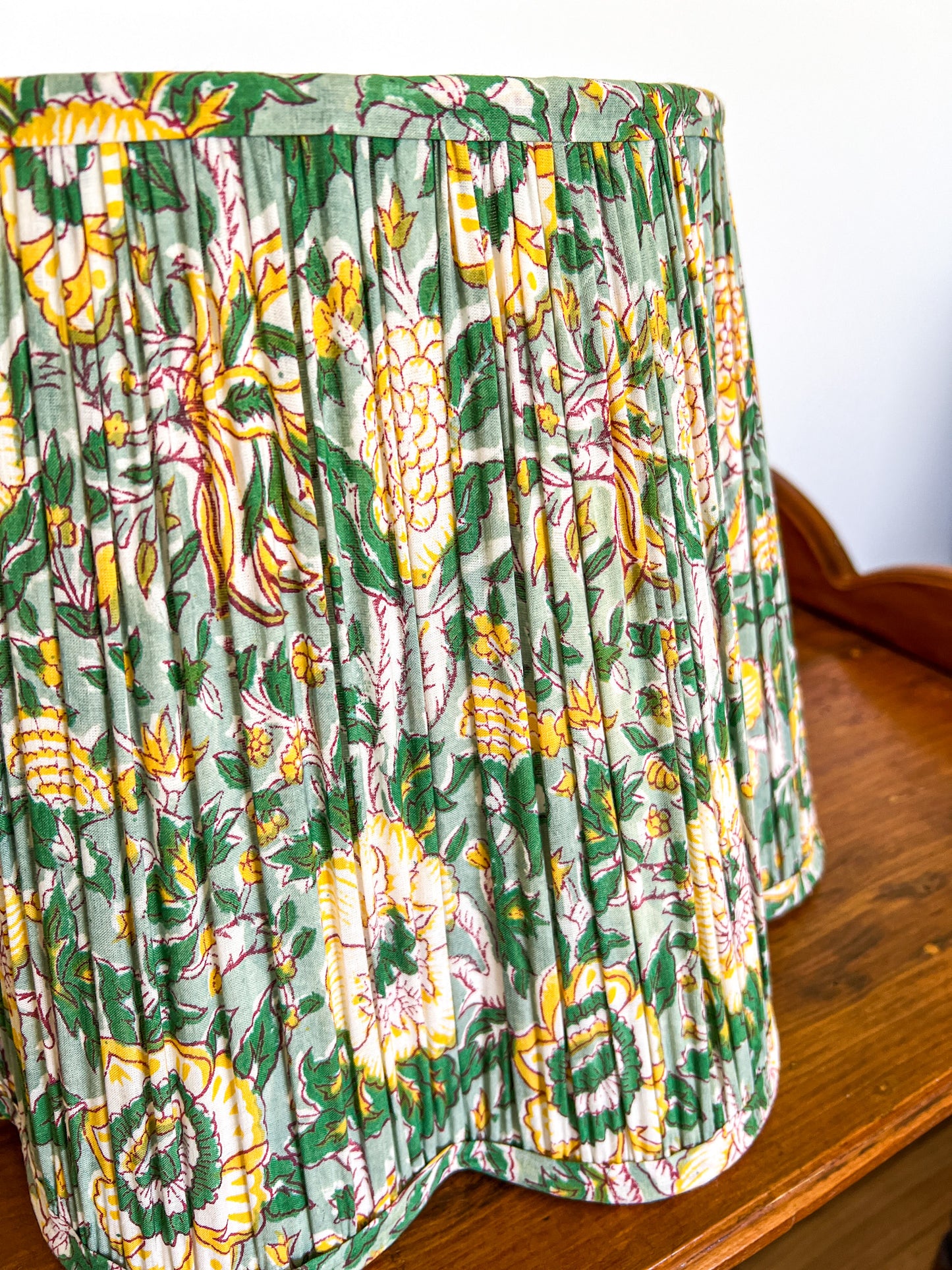 Dianna Block Printed Pleated Lampshade
