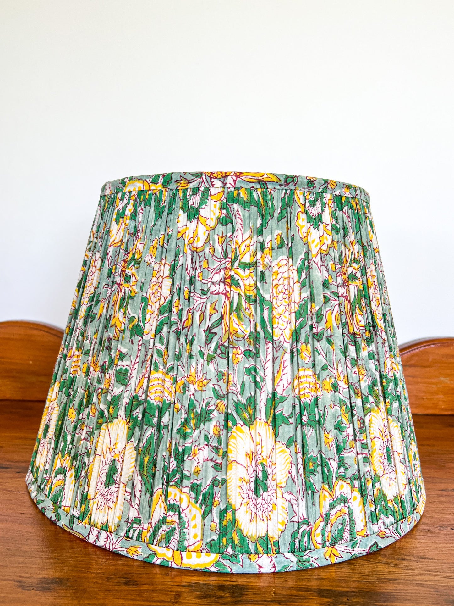 Dianna Block Printed Pleated Lampshade