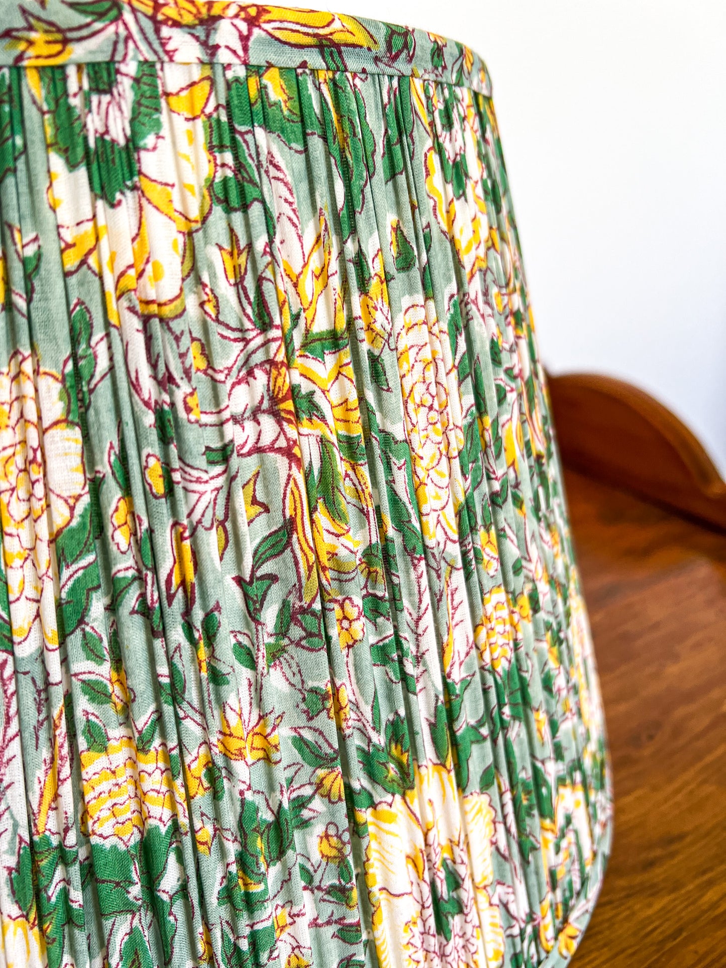 Dianna Block Printed Pleated Lampshade