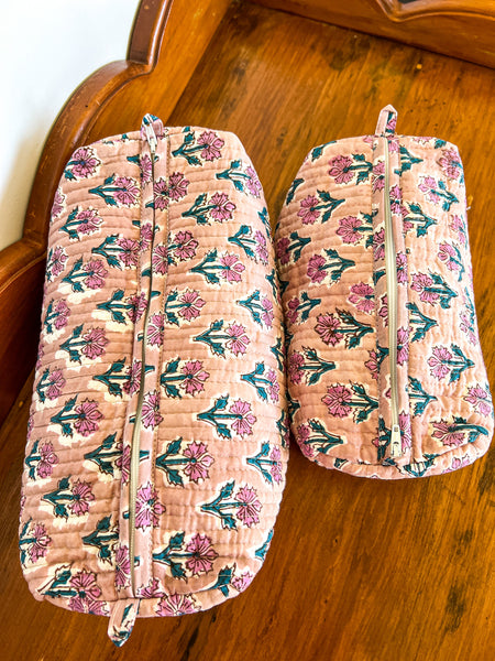 Dusty Quilted Cosmetic Bag