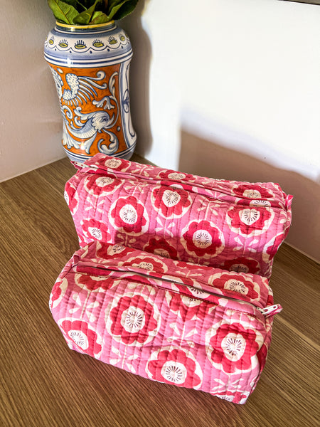 Leesa Quilted Cosmetic Bag