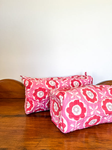 Leesa Quilted Cosmetic Bag