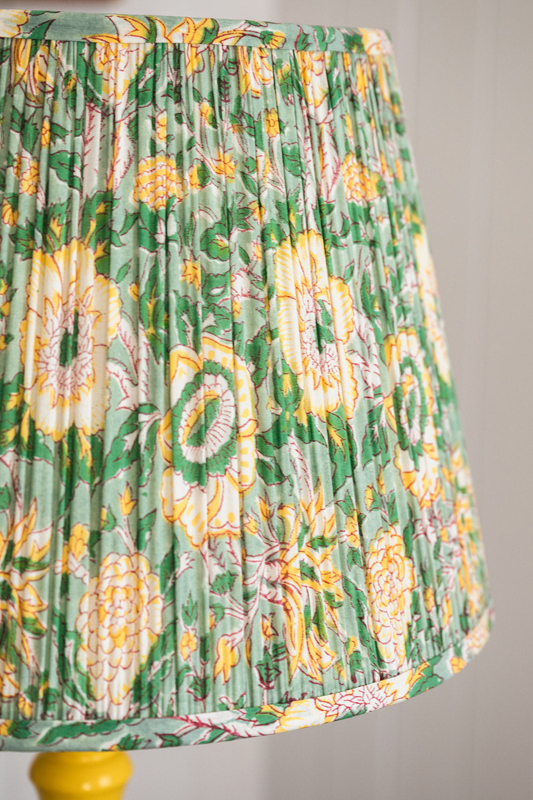 Dianna Block Printed Pleated Lampshade