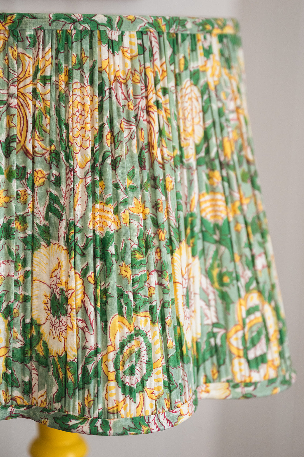 Dianna Block Printed Pleated Lampshade