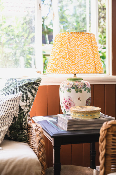 SALE Sandy Block Printed Pleated Lampshade