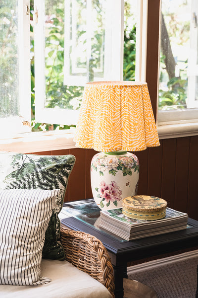 SALE Sandy Block Printed Pleated Lampshade