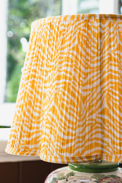SALE Sandy Block Printed Pleated Lampshade