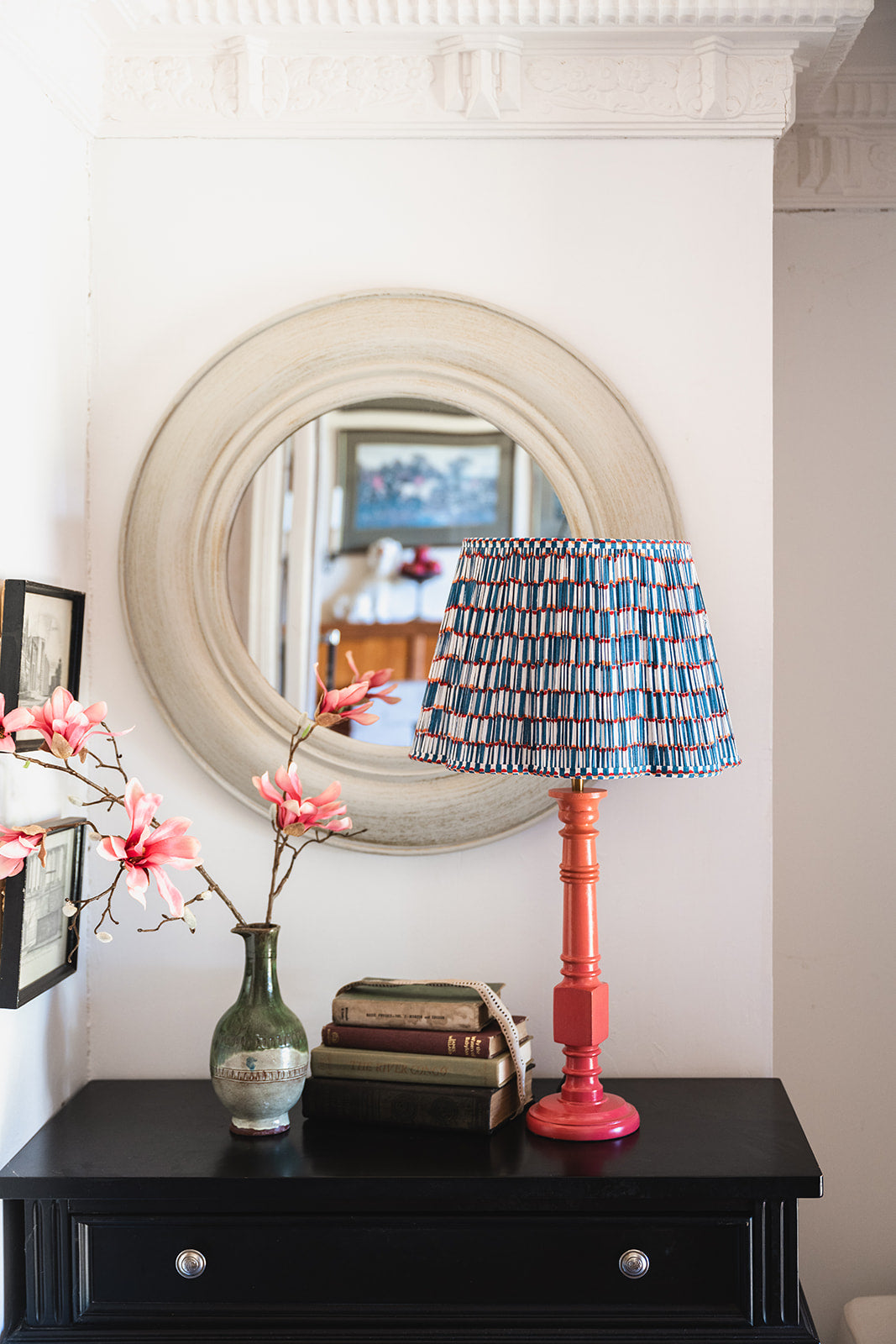 SALE Alana Block Printed Pleated Lampshade