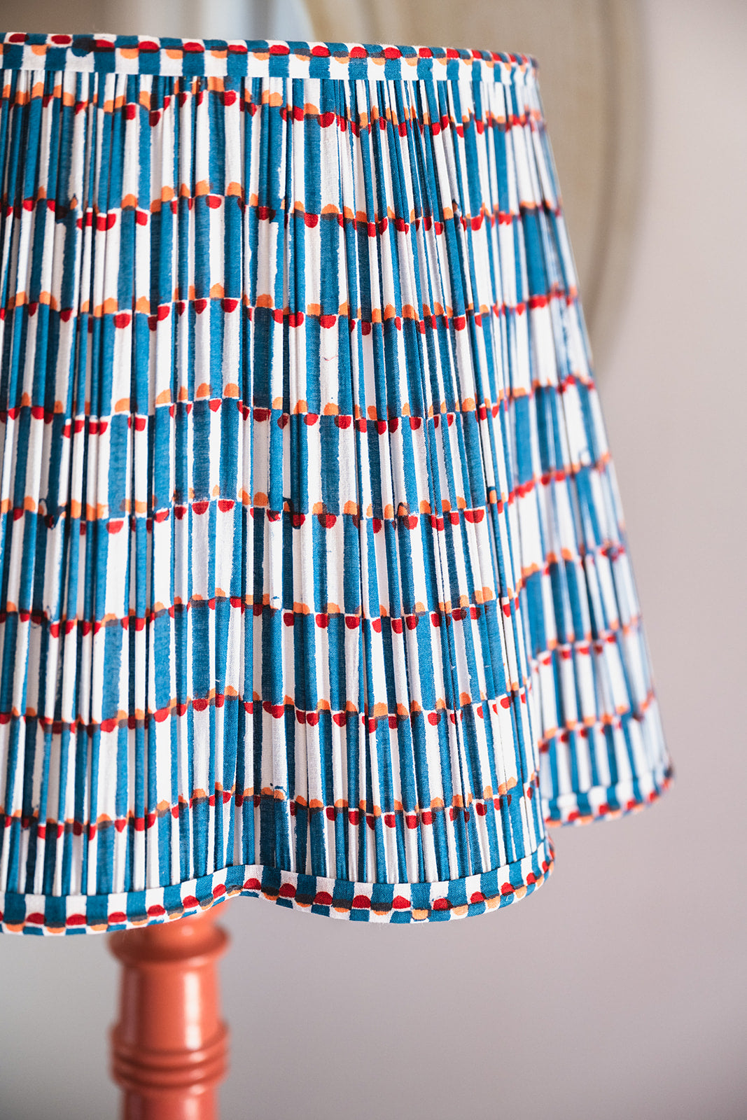 SALE Alana Block Printed Pleated Lampshade