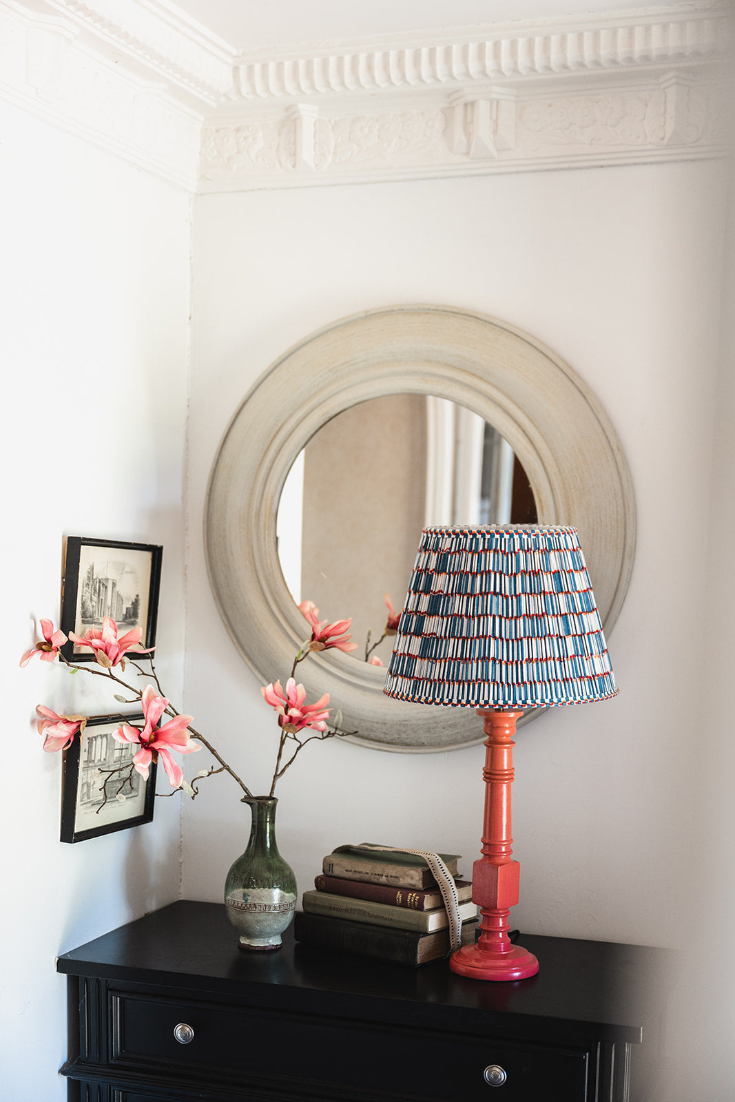 SALE Alana Block Printed Pleated Lampshade
