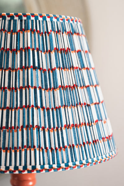 Alana Block Printed Pleated Lampshade