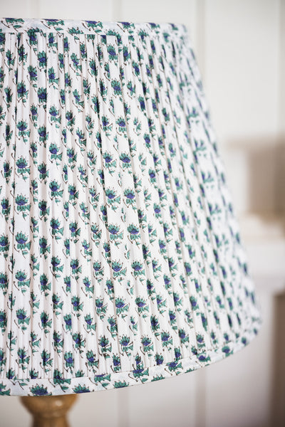 SALE Hayley Block Printed Pleated Lampshade