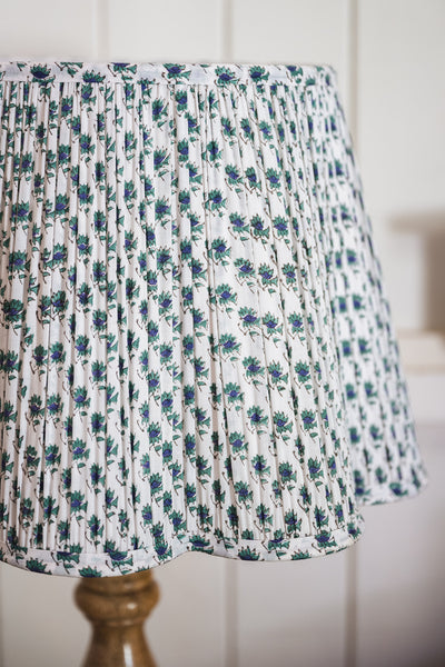 SALE Hayley Block Printed Pleated Lampshade