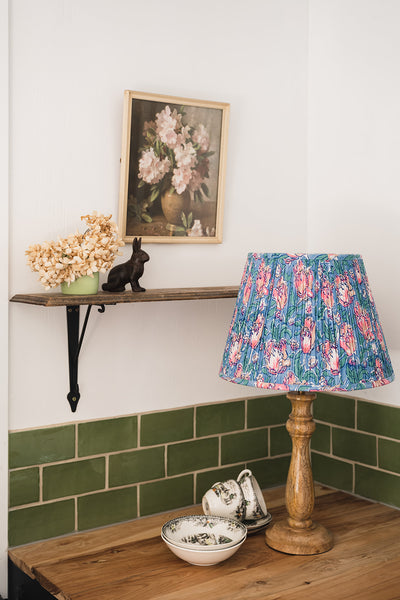 SALE Roma Block Printed Pleated Lampshade