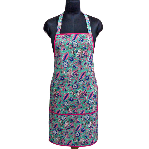 SALE April Block Printed Apron