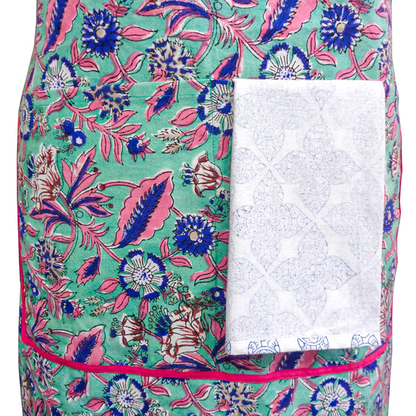 SALE April Block Printed Apron