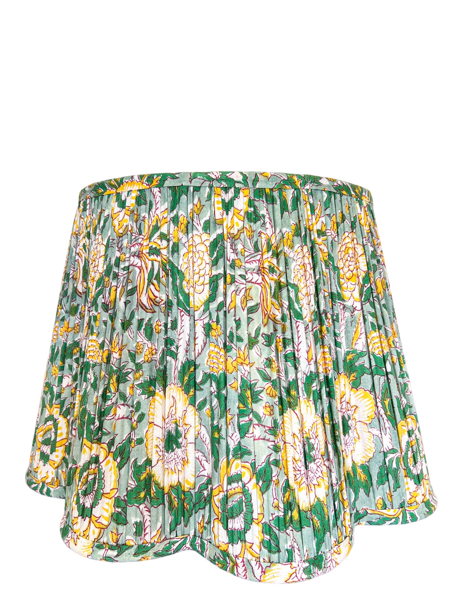Dianna Block Printed Pleated Lampshade