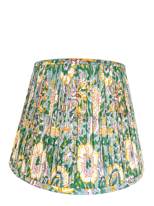 Dianna Block Printed Pleated Lampshade