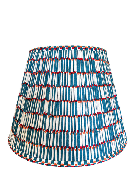 Alana Block Printed Pleated Lampshade