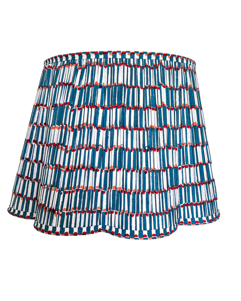 Alana Block Printed Pleated Lampshade