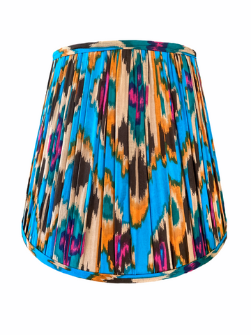 SALE Sky Ikat Printed Gathered Lampshade
