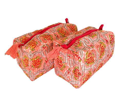 SALE Ruby Quilted Cosmetic Bag