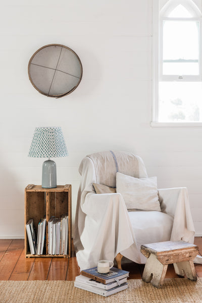 SALE Hayley Block Printed Pleated Lampshade