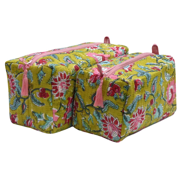 SALE Spice Quilted Cosmetic Bag