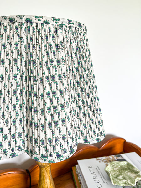 SALE Hayley Block Printed Pleated Lampshade