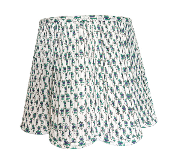 SALE Hayley Block Printed Pleated Lampshade