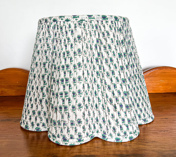 SALE Hayley Block Printed Pleated Lampshade